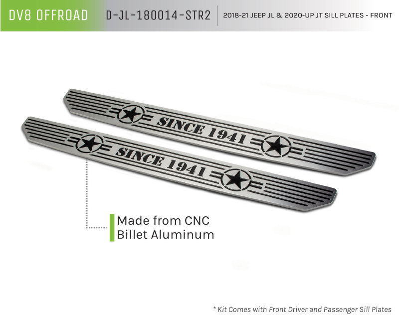 Picture of DV8 Offroad DVE Sill Plates Body Armor & Rock Rails - D-JL-180014-STR2