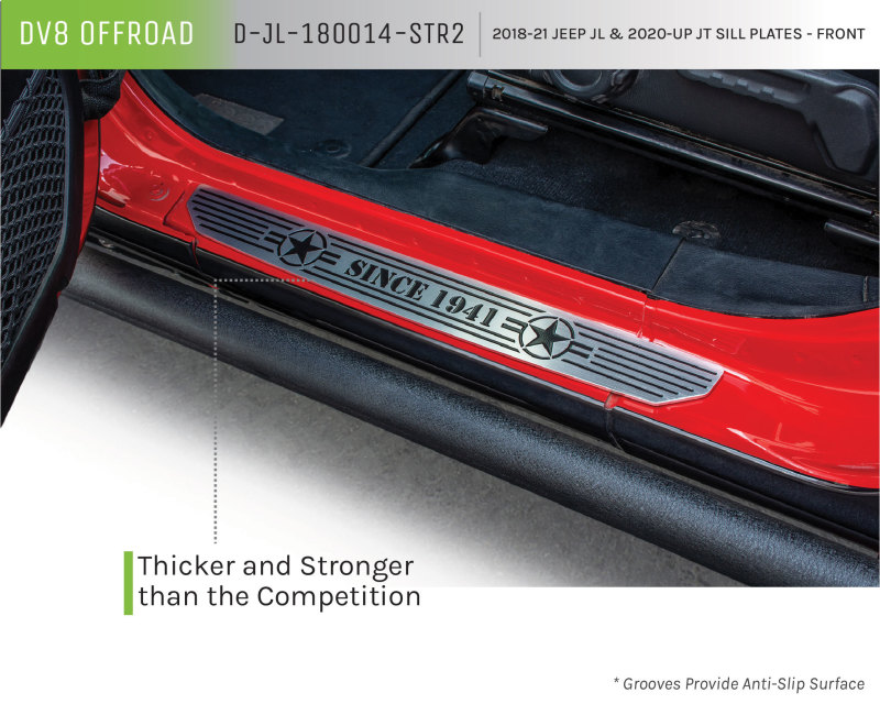 Picture of DV8 Offroad DVE Sill Plates Body Armor & Rock Rails - D-JL-180014-STR2