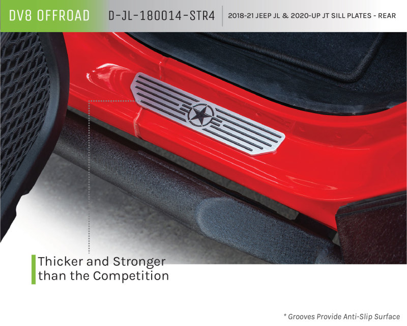 Picture of DV8 Offroad DVE Sill Plates Body Armor & Rock Rails - D-JL-180014-STR4