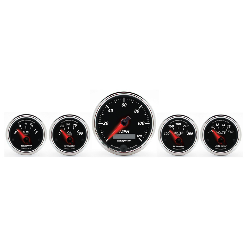 Picture of AutoMeter AM Designer Black Gauges II - 1201
