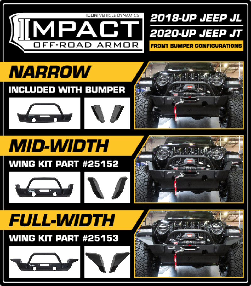 Picture of ICON ICO Impact Bumpers - 25152