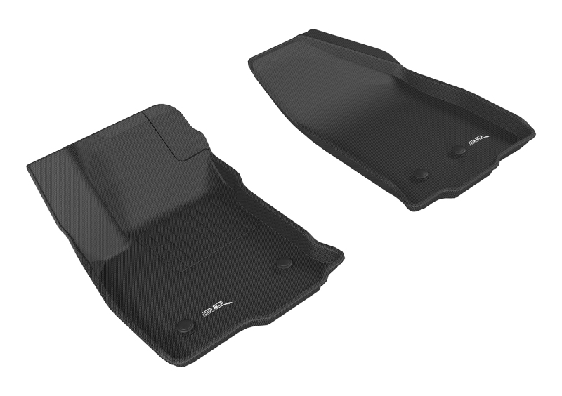 Picture of 3D MAXpider ACE Kagu-Front-Black Floor Mats - L1CH07911509