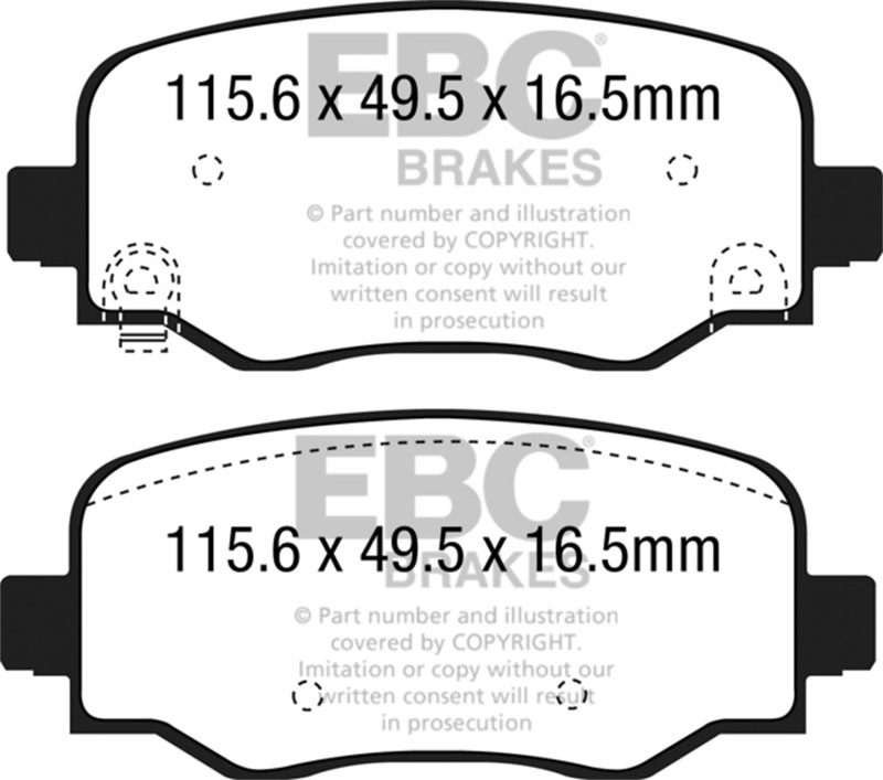 Picture of EBC Yellowstuff Brake Pad Sets - DP42237R