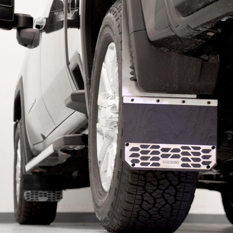 Picture of Putco PUT Mud Skins-Brushed SS Mud Flaps - 78120
