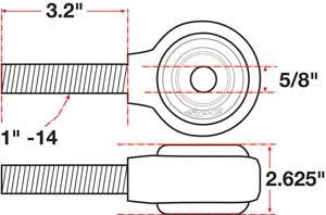 Picture of SPC Performance SPC XAXIS Rod End Ball Joint - 15736