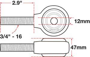 Picture of SPC Performance SPC XAXIS Rod End Ball Joint - 15769