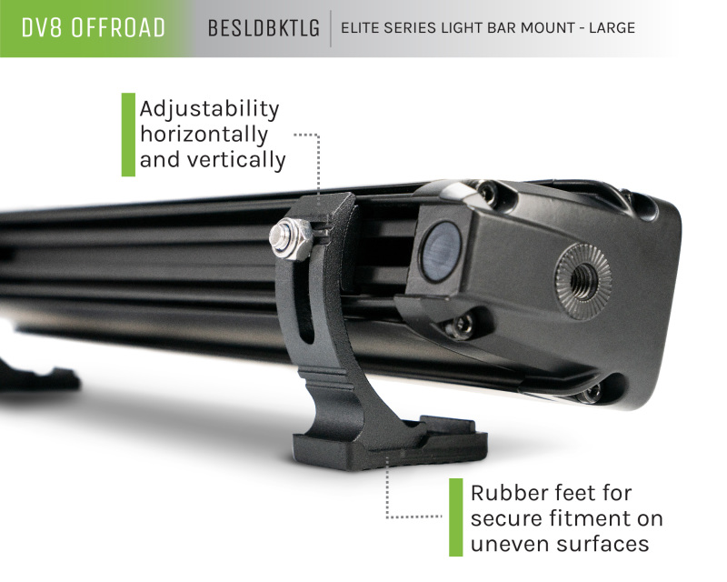 Picture of DV8 Offroad DVE Light Bar Mounts Light Mounts - BESLDBKTLG