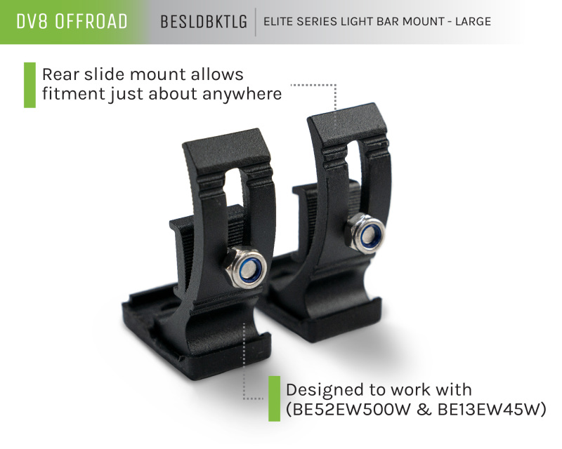 Picture of DV8 Offroad DVE Light Bar Mounts Light Mounts - BESLDBKTLG