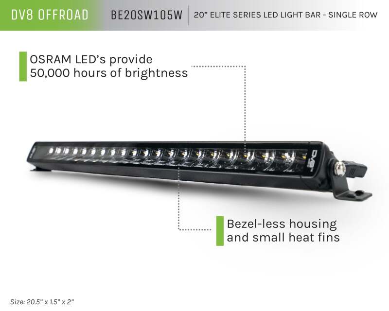 Picture of DV8 Offroad DVE LED Light Bars & Cubes - BE20SW105W