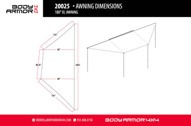 Picture of Body Armor 4x4 BOD Sky Ridge Tents Rooftop Tents - 20025