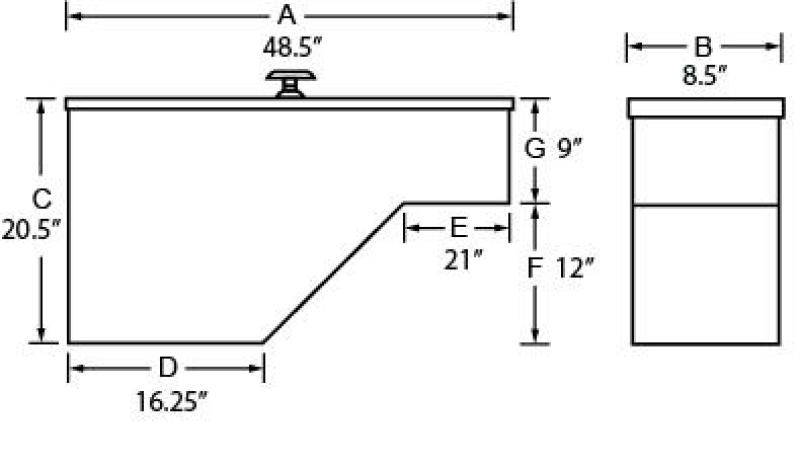 Picture of Tradesman TRA Fender Well Box-Alum Truck Boxes & Storage - 78225