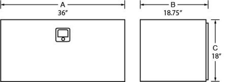 Picture of Tradesman TRA Underbody Box-Alum Truck Boxes & Storage - 8236T