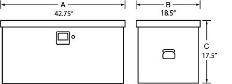 Picture of Tradesman TRA Job Site Box-Steel Truck Boxes & Storage - 78048