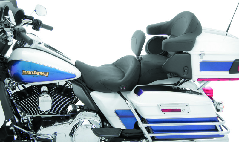 Picture of Mustang Motorcycle MMP 1 Piece with Driver Backrest Original One-Piece Motorcycle Seats - 79643