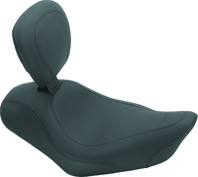 Picture of Mustang Motorcycle MMP 2 Piece Seat with Driver Backrest Original Two-Piece Motorcycle Seats - 79235