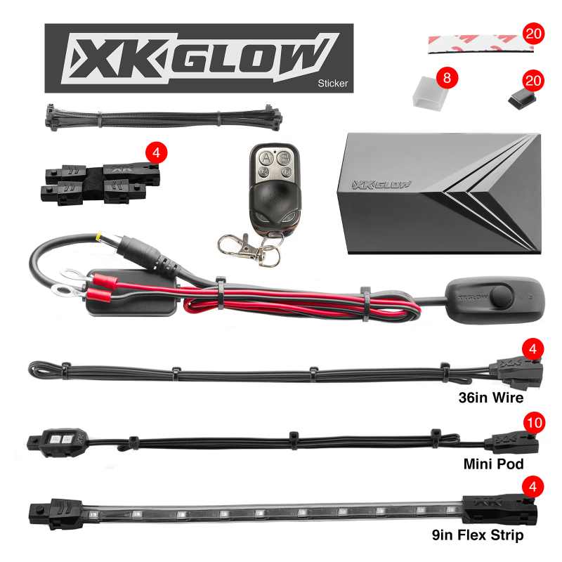 Picture of XKGLOW XKG Moto Light Kits Light Accessories and Wiring - XK034002-R