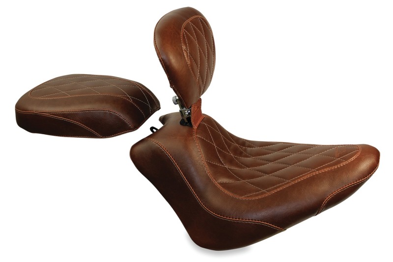 Picture of Mustang Motorcycle MMP Passenger Diamond Passenger Motorcycle Seats - 76767