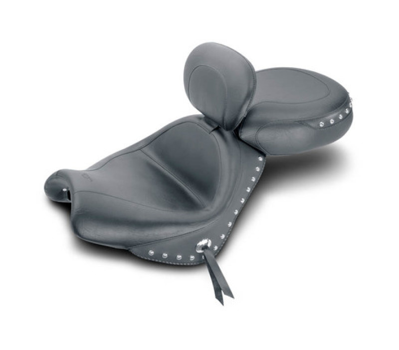 Picture of Mustang Motorcycle MMP 2 Piece with Driver Backrest Studs Two-Piece Motorcycle Seats - 79340