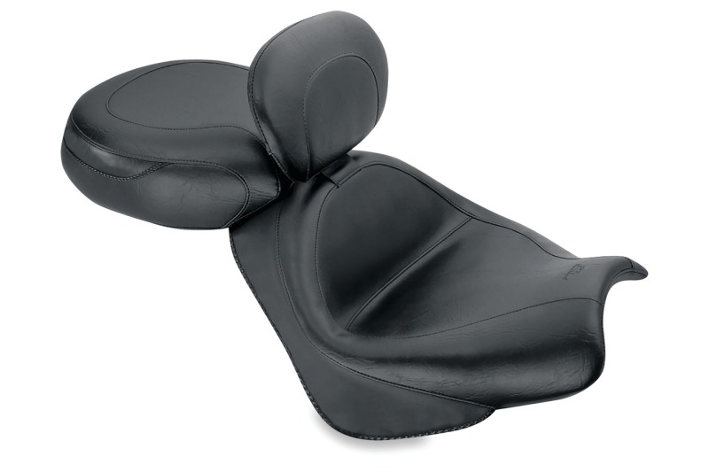 Picture of Mustang Motorcycle MMP 2 Piece Seat with Driver Backrest Original Two-Piece Motorcycle Seats - 79341