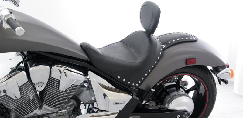 Picture of Mustang Motorcycle MMP Solo with Driver Backrest Studs Solo Motorcycle Seats - 79626