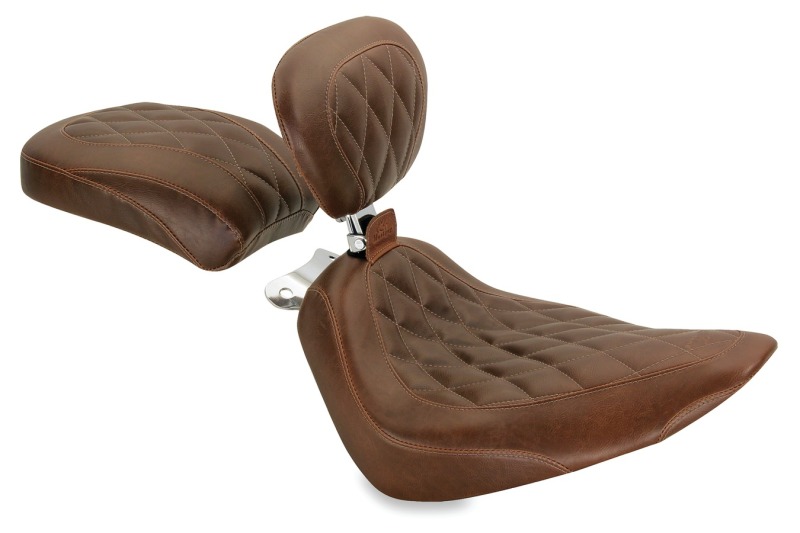 Picture of Mustang Motorcycle MMP Solo with Driver Backrest Original Solo Motorcycle Seats - 79823