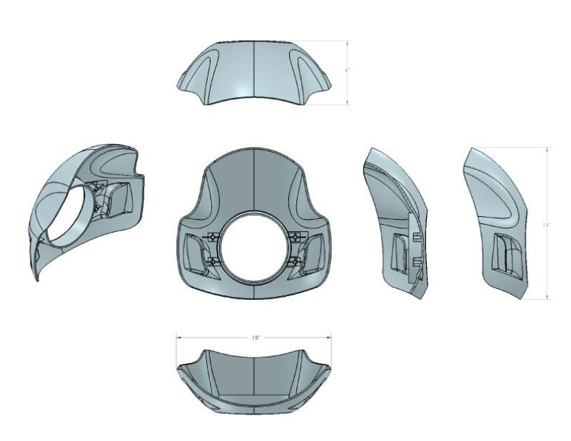Picture of Burly Brand BUR Fairings Wind Deflectors - B10-1001