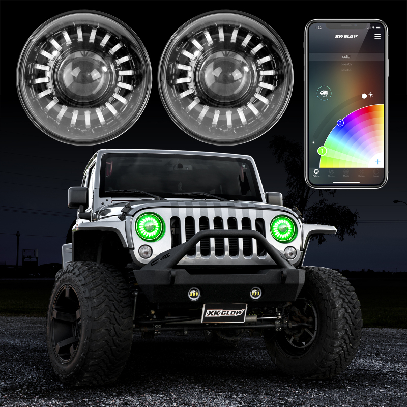 Picture of XKGLOW XKG Headlights Light Accessories and Wiring - XK-7IN-JP-KIT