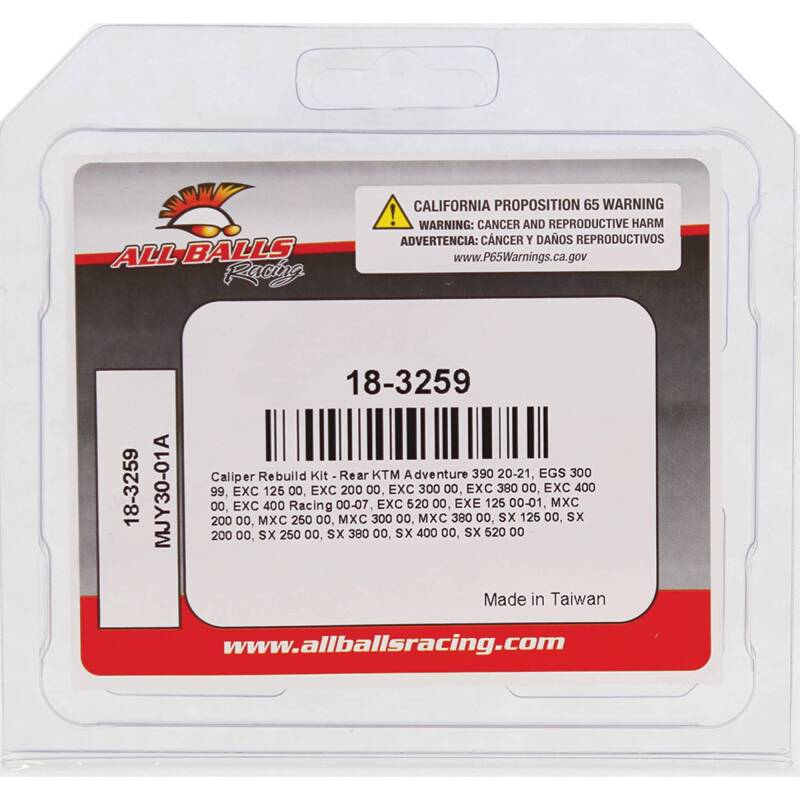 Picture of All Balls Racing ABR Caliper Rebuild Kits Brake Caliper Rebuild Kits - 18-3259