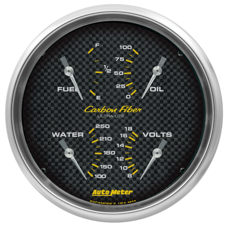 Picture of AutoMeter AM Carbon Fiber Gauges - 4810