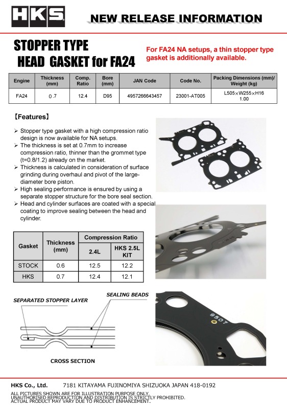 Picture of HKS Head Gaskets - 23001-AT005
