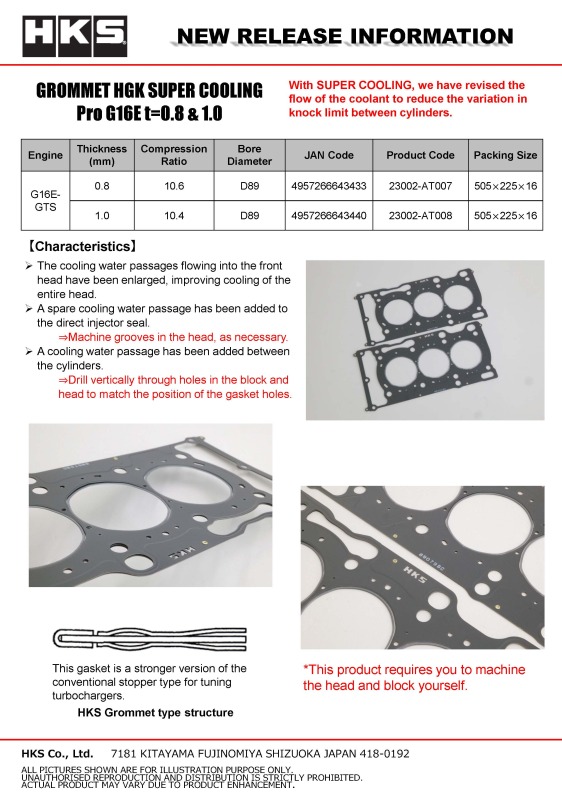 Picture of HKS Head Gaskets - 23002-AT007