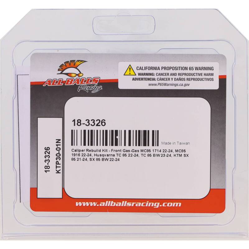 Picture of All Balls Racing ABR Caliper Rebuild Kits Brake Caliper Rebuild Kits - 18-3326