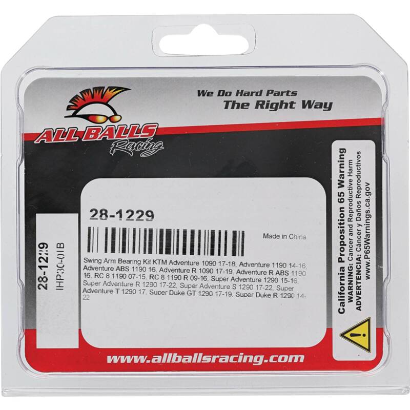 Picture of All Balls Racing ABR Swing Arm Bearing Kits Swingarms - 28-1229