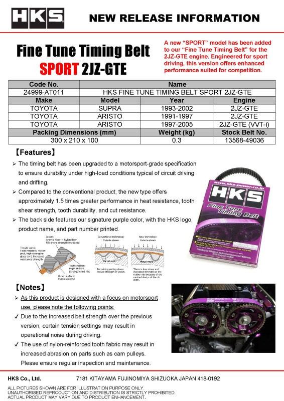 Picture of HKS Timing Belt - 24999-AT011