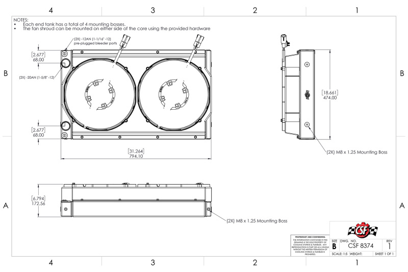 Picture of CSF Radiators-Aluminum - 8374