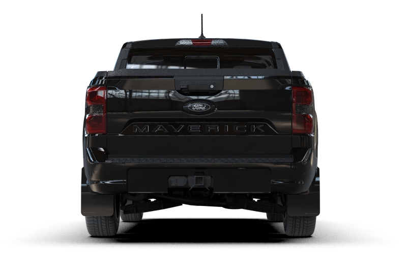 Picture of Rally Armor RAL UR Blk Flap/Met. Blk Logo Mud Flaps - MF145-UR-BLK-MBK
