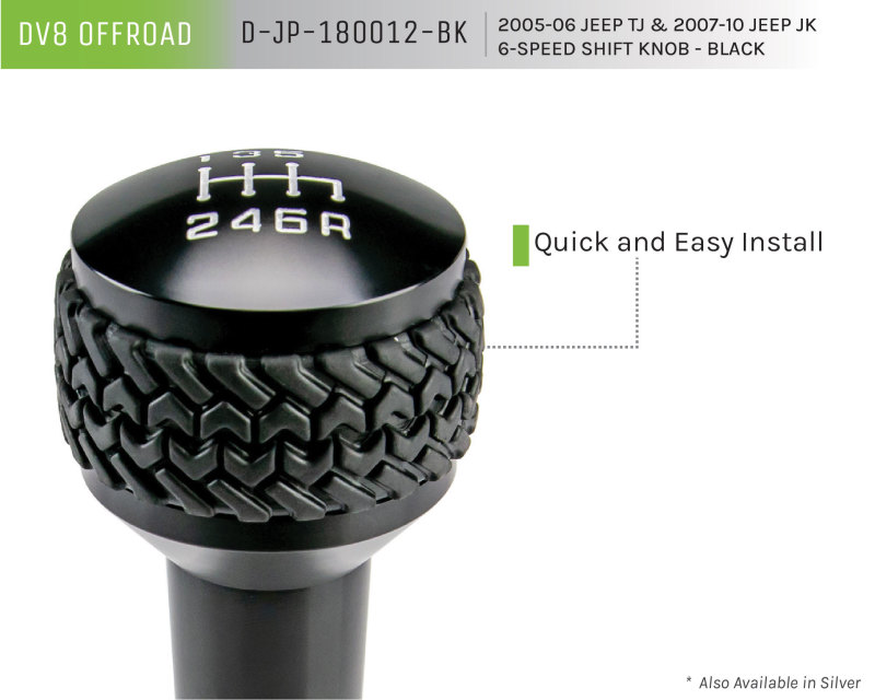 Picture of DV8 Offroad DVE Shift Knobs - D-JP-180012-BK