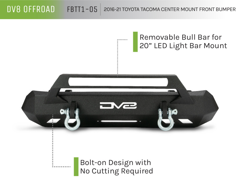 Picture of DV8 Offroad DVE Front Bumpers - FBTT1-05