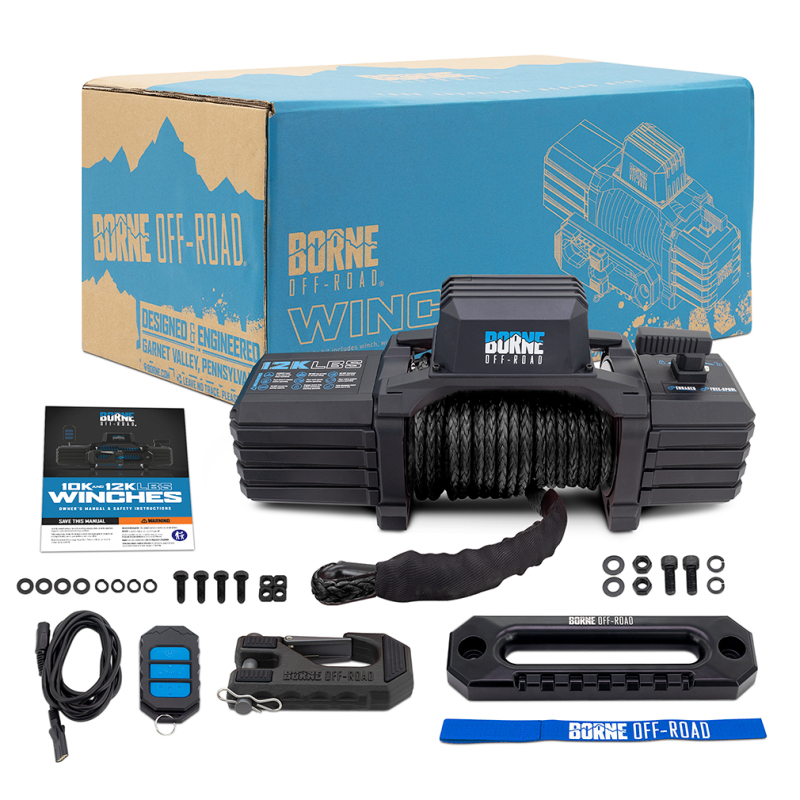 Picture of Borne Off-Road BRN 12K Winch Winches - BNWN-12-SBK