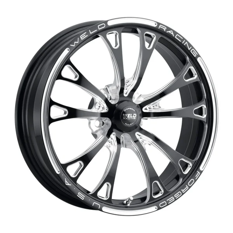 Picture of WEL V-Series 1-Pc Wheels - Weld V-Series 1-Piece 17x4.5 / 5x4.5 BP / 2.2in. BS Gloss Black Milled Wheel wel84C-1704204-B