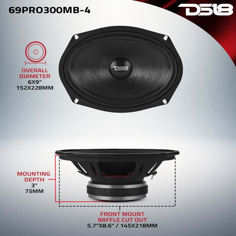 Picture of DS18 DSE PRO Mid-Bass Loudspeakers - 69PRO300MB-4