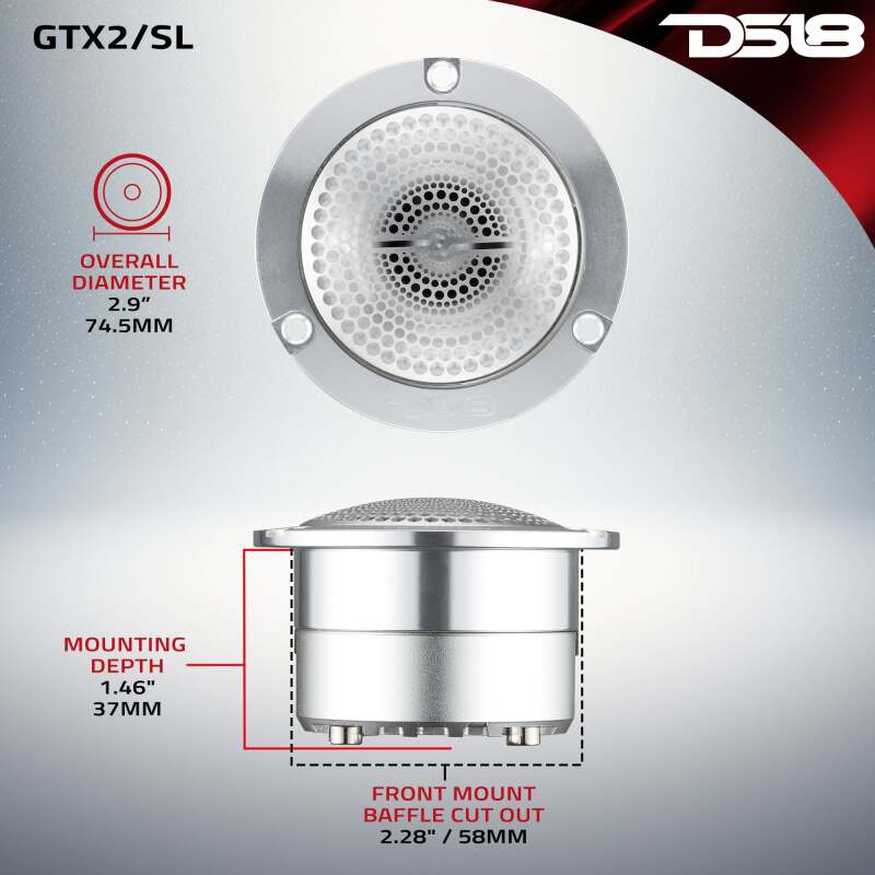 Picture of DS18 DSE Super Bullet Tweeters Speakers - GTX2/SL