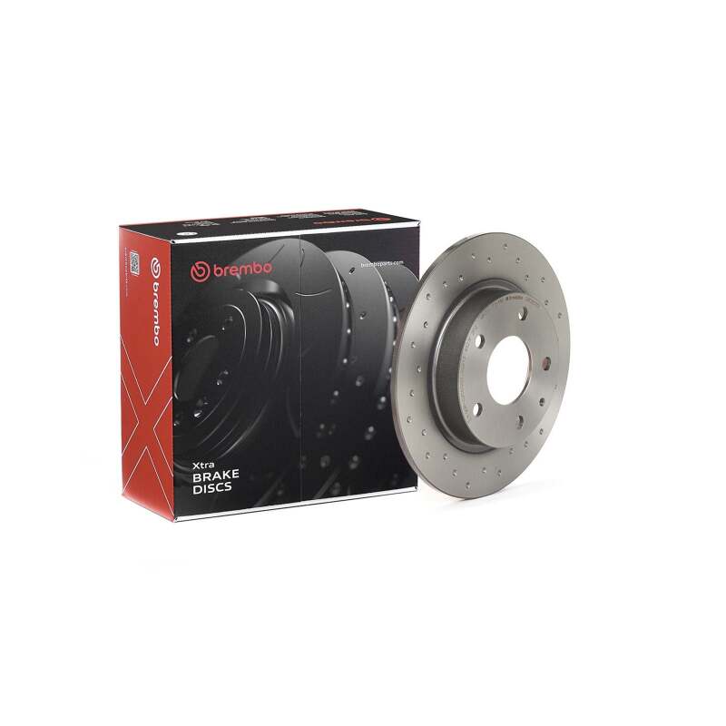 Picture of Brembo OE XTRA Drilled Rear Disc Brake Rotor - 08.C653.1X