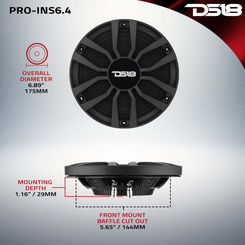 Picture of DS18 DSE PRO Mid-Range Loudspeakers - PRO-INS6.4