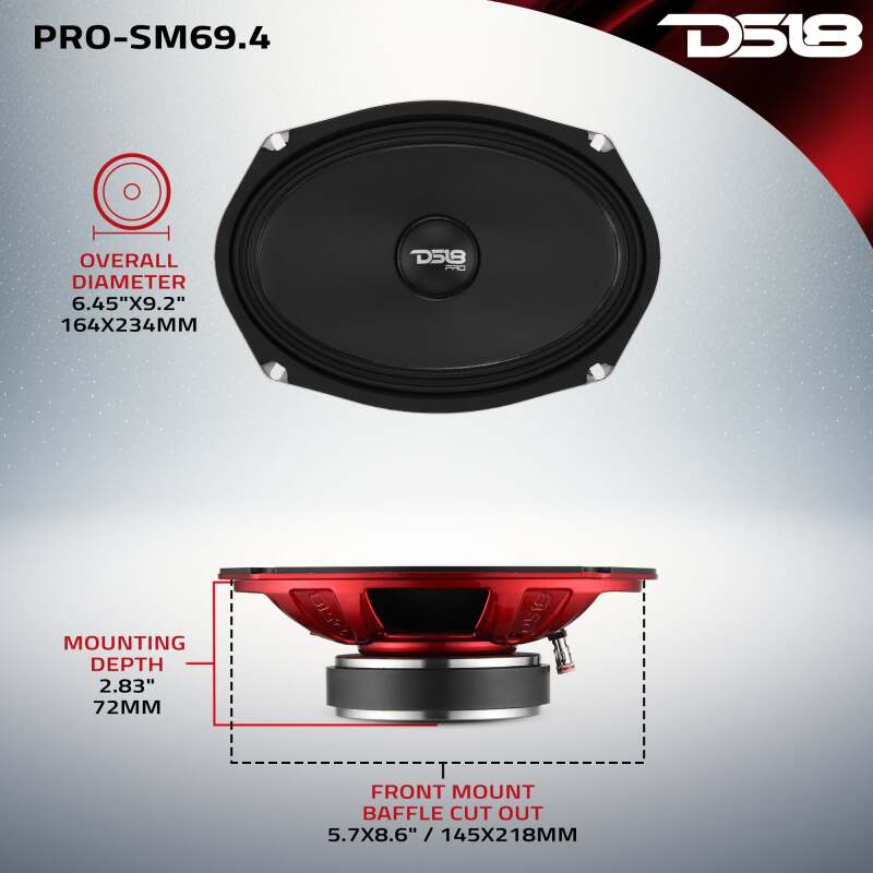 Picture of DS18 DSE PRO-SM Shallow Loudspeakers - PRO-SM69.4