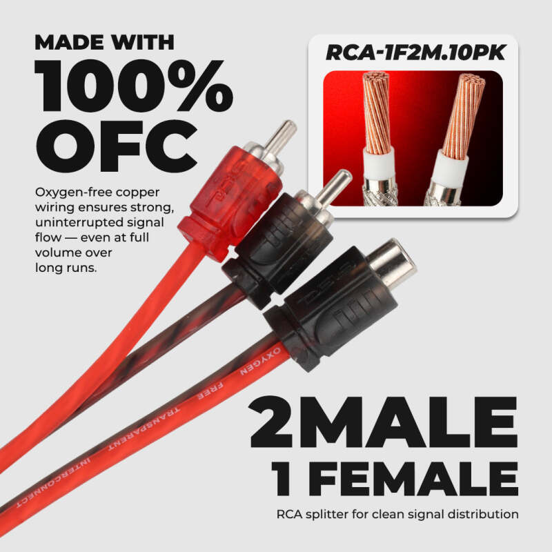 Picture of DS18 DSE RCA Wires Speaker Wire & Coaxial Cables - RCA-1F2M.10PK
