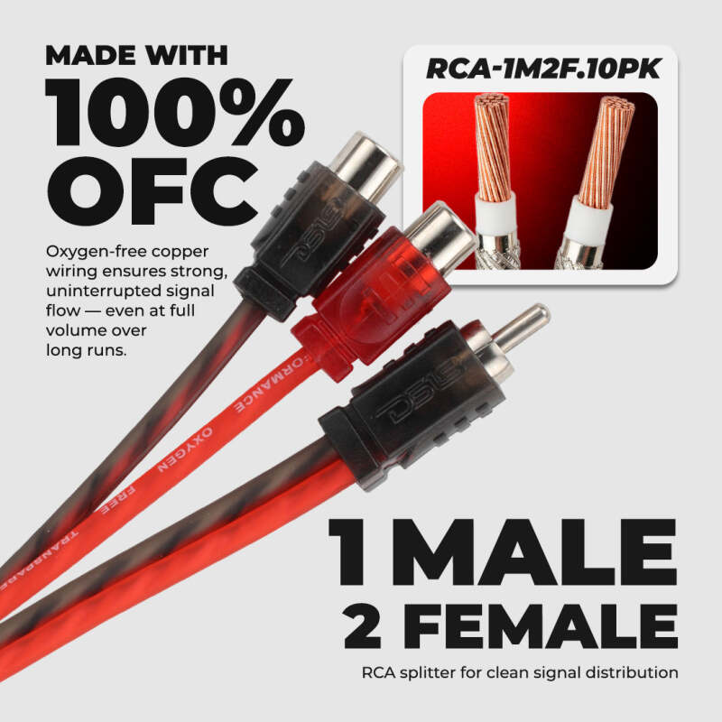Picture of DS18 DSE RCA Wires Speaker Wire & Coaxial Cables - RCA-1M2F.10PK