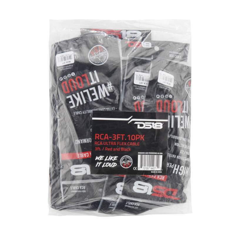 Picture of DS18 DSE RCA Wires Speaker Wire & Coaxial Cables - RCA-3FT.10PK