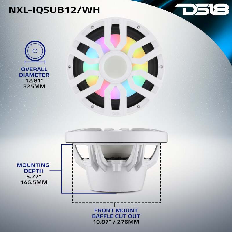 Picture of DS18 DSE NXL Marine Subwoofers - NXL-iQ12SUB/WH