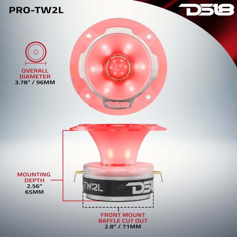 Picture of DS18 DSE Super Bullet Tweeters Speakers - PRO-TW2L